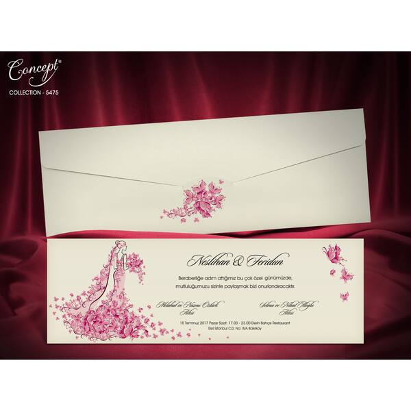 Flower design, a special wedding card