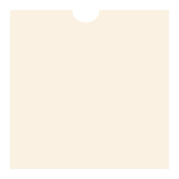 16x16 Cm - Square Format - Open Mouth - Luxury Ivory Cream Color Cardboard
