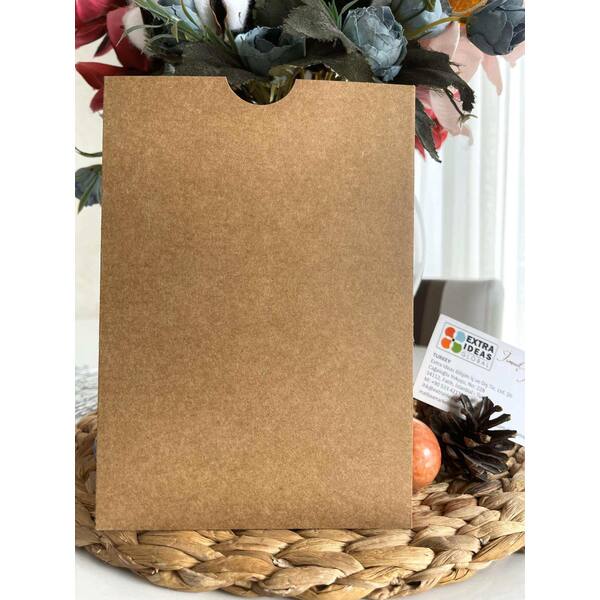 14x20 Cm, Luxury Cardboard, Open Mouth Model, Vertical Format - Kraft Paper Envelope