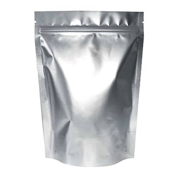 Pochette Stand Up en Aluminium avec Fermeture Zip – 13x22,5x3,5 Cm