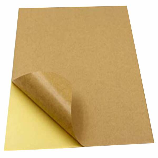 Papel de Etiquetas Kraft Autoadhesivo – Tamaño A4 – 100 Hojas