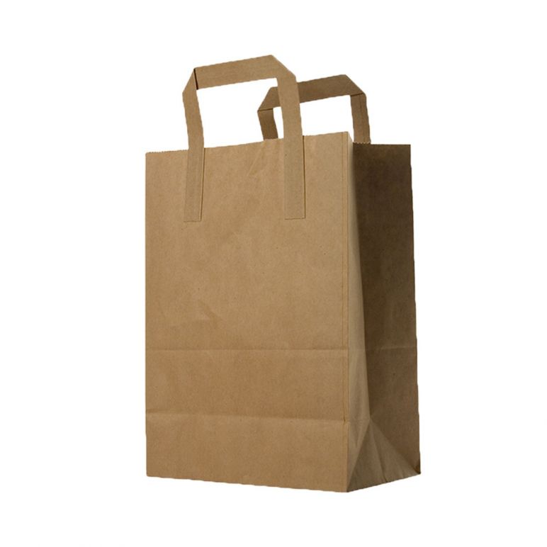 Kraft tas met handvat 32x28x16 cmKraft tas met handvat 32x28x16 cm