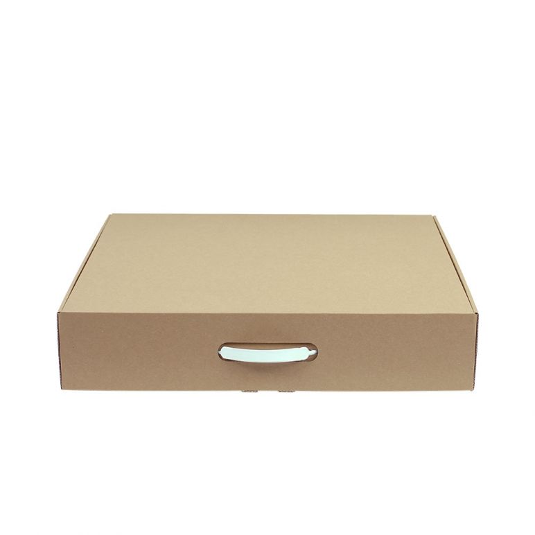 Cardboard Bag Box With Plastic Handle 37x32x10 cm