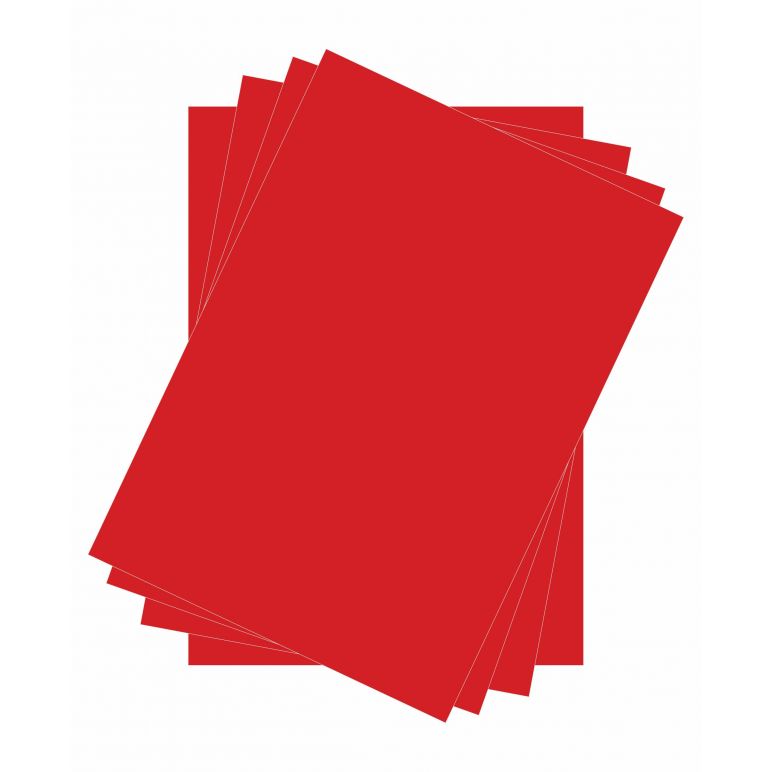Cartoncino Lusso Colore Rosso - Formato A4 e formato 35x50 cm